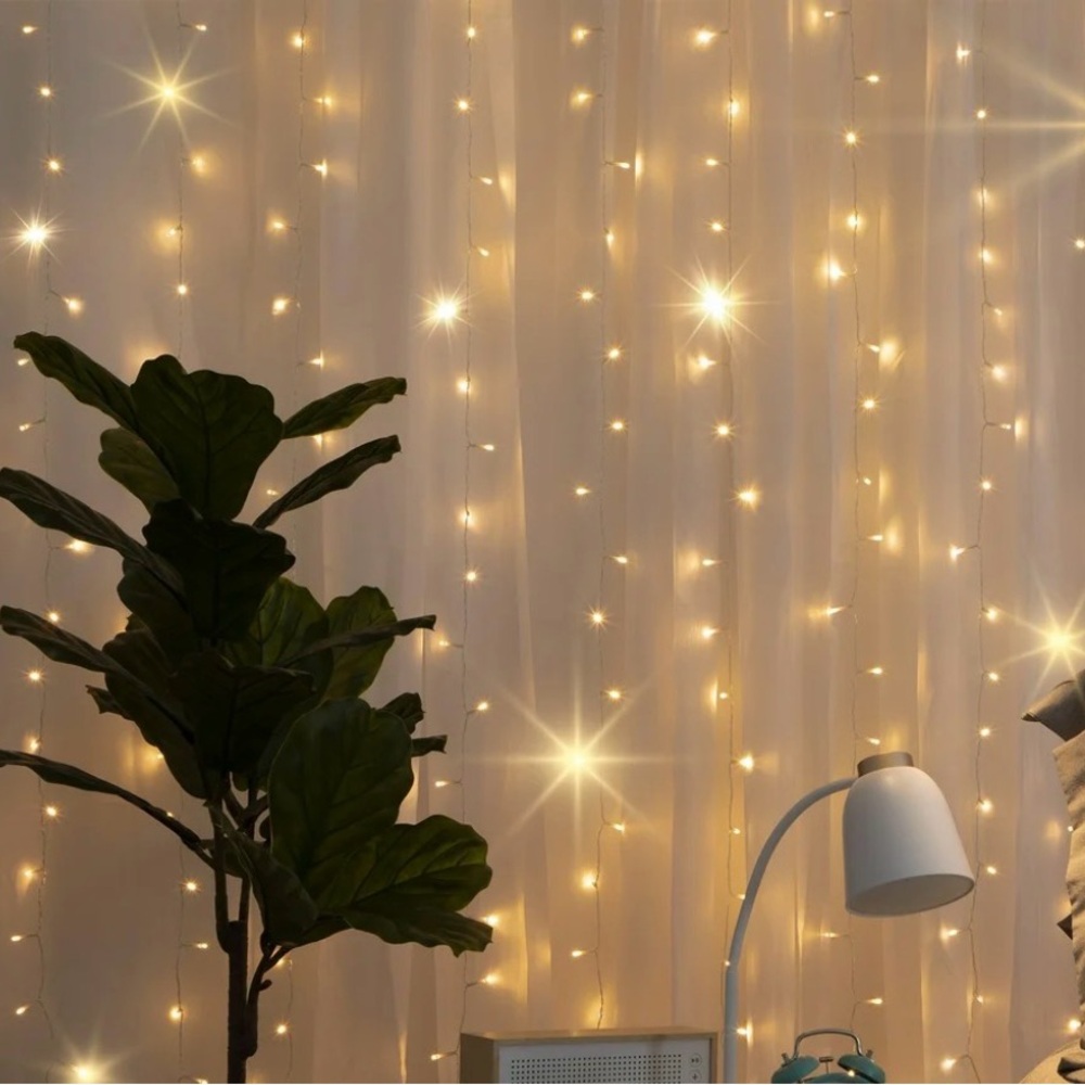 New LED Curtain String Light Mystical Good Vibes White Ombre - West & Arrow - Picture 2 of 6